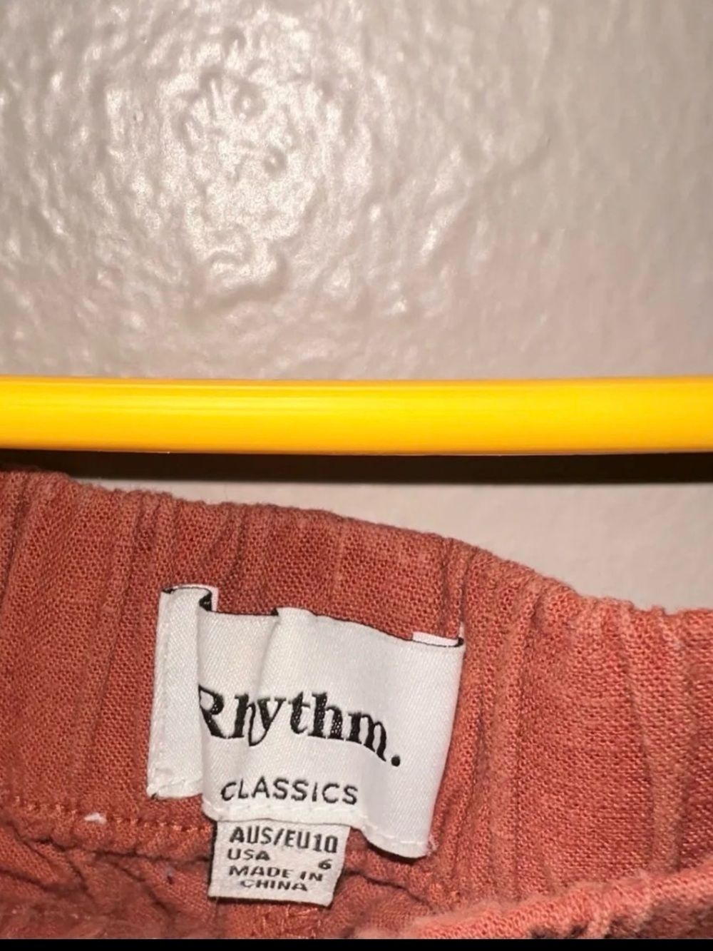 Rhythm Classics Linen Beach Shorts • Rust Terracotta Boho Coastal • US 6 / EU 10 - Picture 2 of 3
